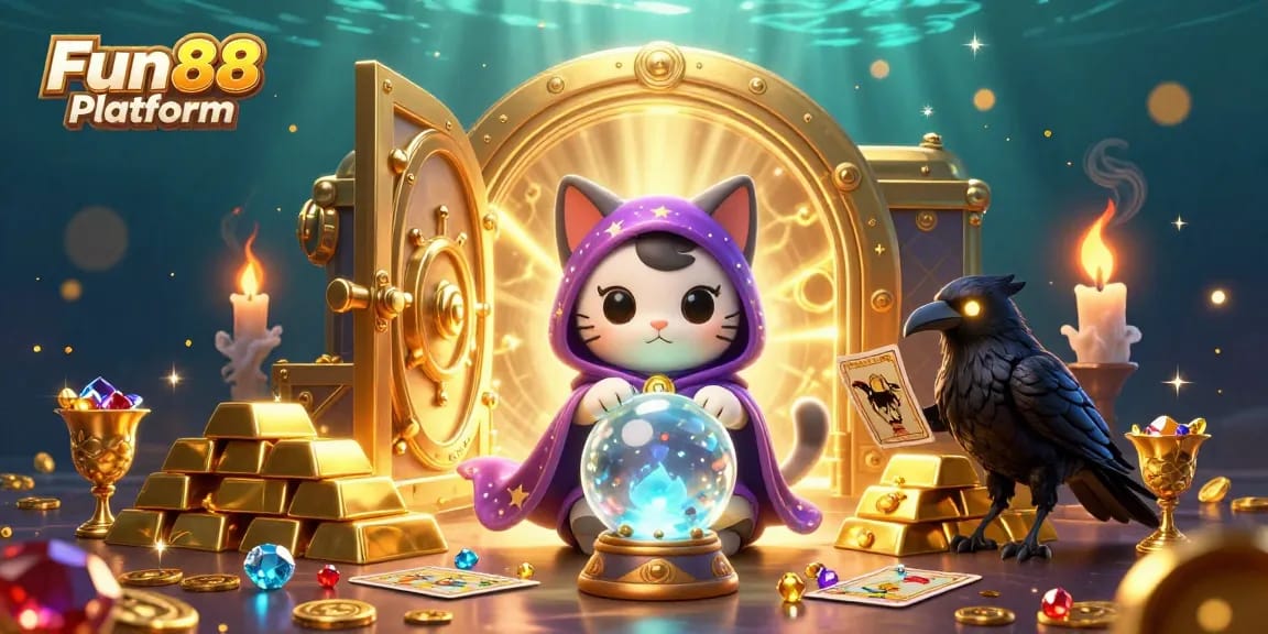 Engage with the Fun88 Platform's captivating world, featuring mystical characters and dazzling treasures.
