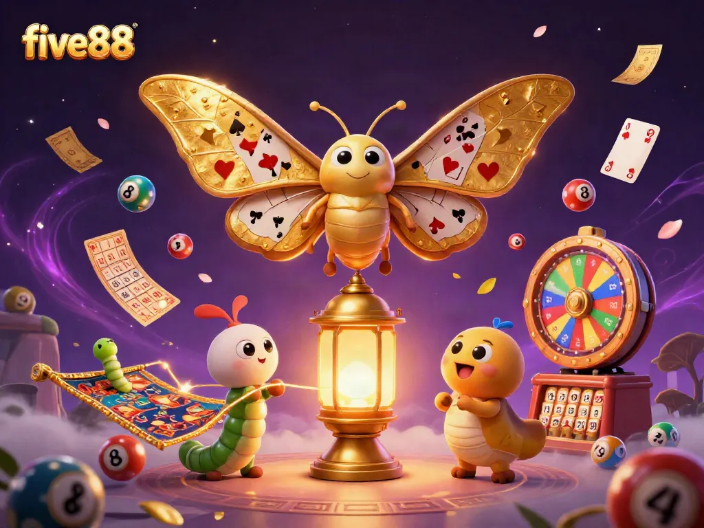 Win prizes at five88 with engaging games amid vibrant casino elements and magical highlights.