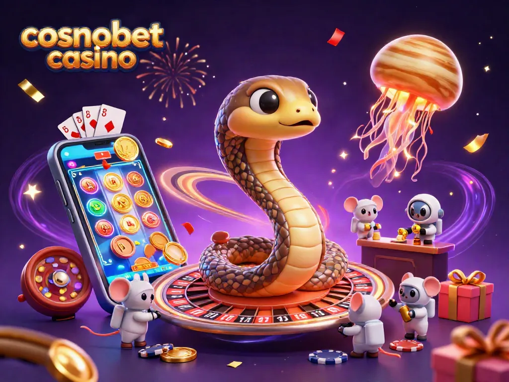 Experience the thrill at cosmobet casino with 3D interactive games and vibrant cosmic elements showcasing gambling excitement.