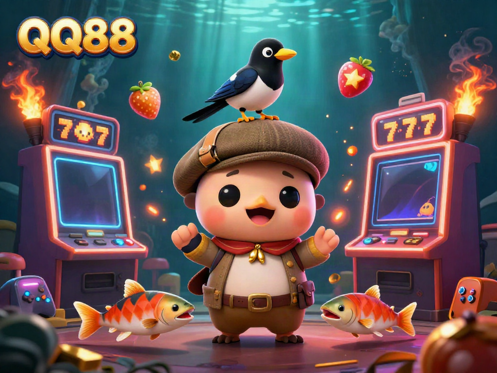 Experience thrilling moments at QQ88 with colorful slot machines and charming characters.