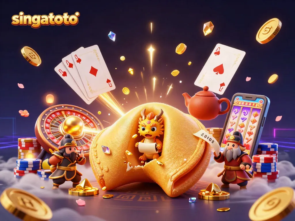 Experience the thrill of singatoto with a vibrant 3D casino scene featuring dynamic games and rich visuals.