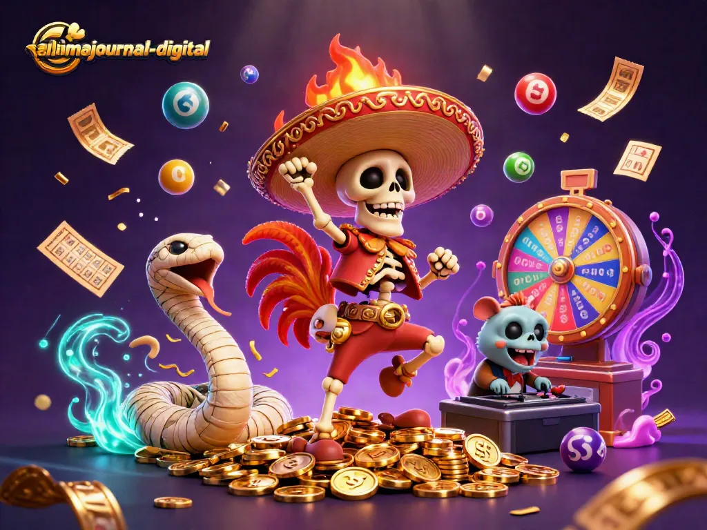 Celebrate wins at ahimajournal-digital with vibrant lottery balls and casino excitement!