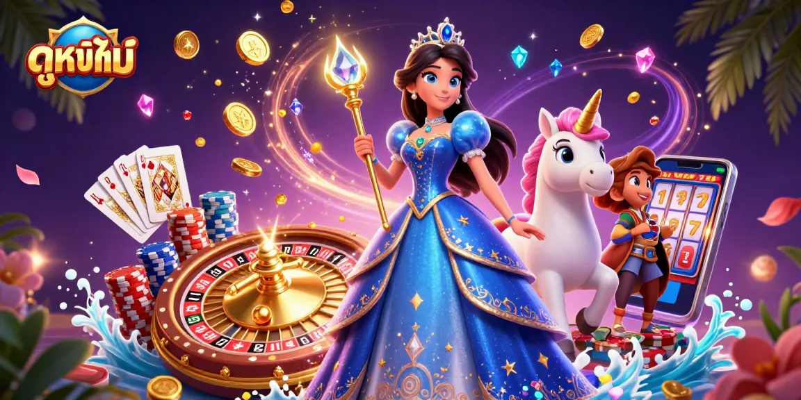 Experience thrilling action with ดูหนังใหม่ as beautiful characters engage in classic casino games surrounded by sparkling treasures.