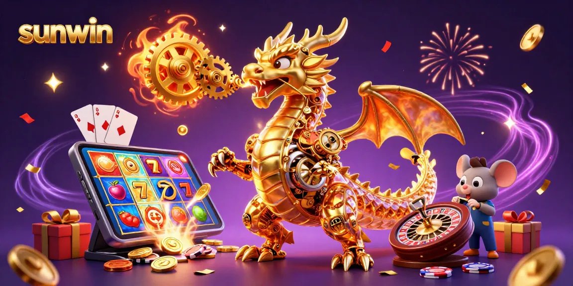 Experience thrilling gameplay with sunwin's vibrant 3D casino scene featuring animated characters and rich game elements.