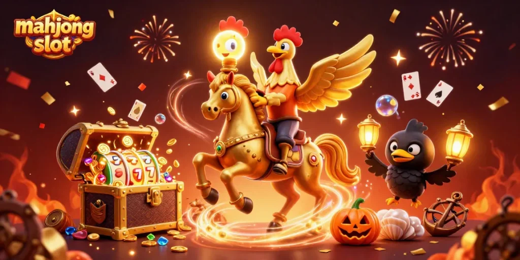 Experience mahjong slot excitement with vibrant characters and stunning rewards in a glimmering casino.