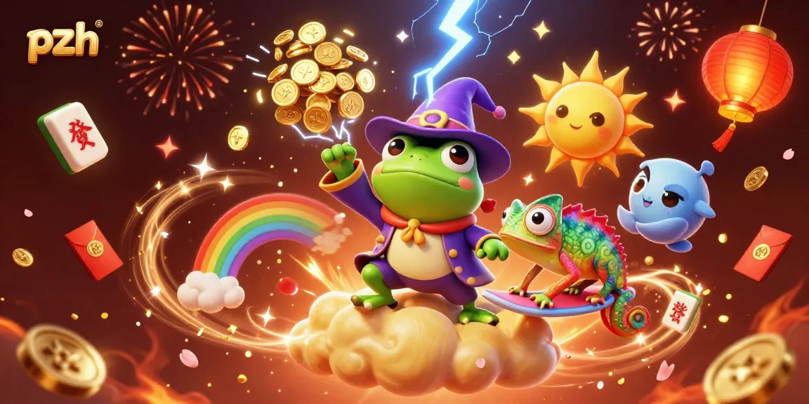 PZP bets come alive with golden coins and vibrant spirits in this animated casino scene.
