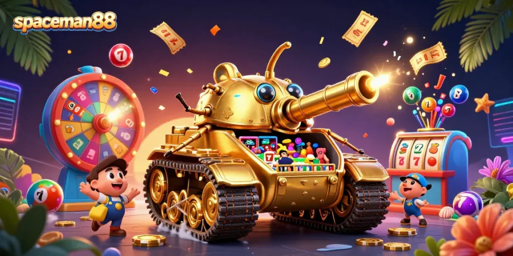 Experience exciting gameplay features with spaceman88's vibrant slot adventures in this dynamic casino scene.