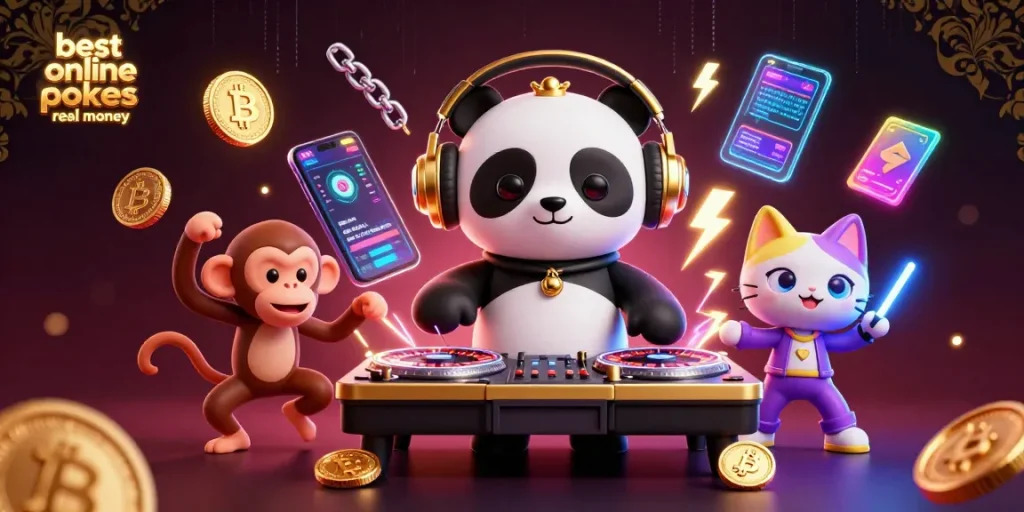 Spin and win with the best online pokies real money in a vibrant, animated scene of fun.