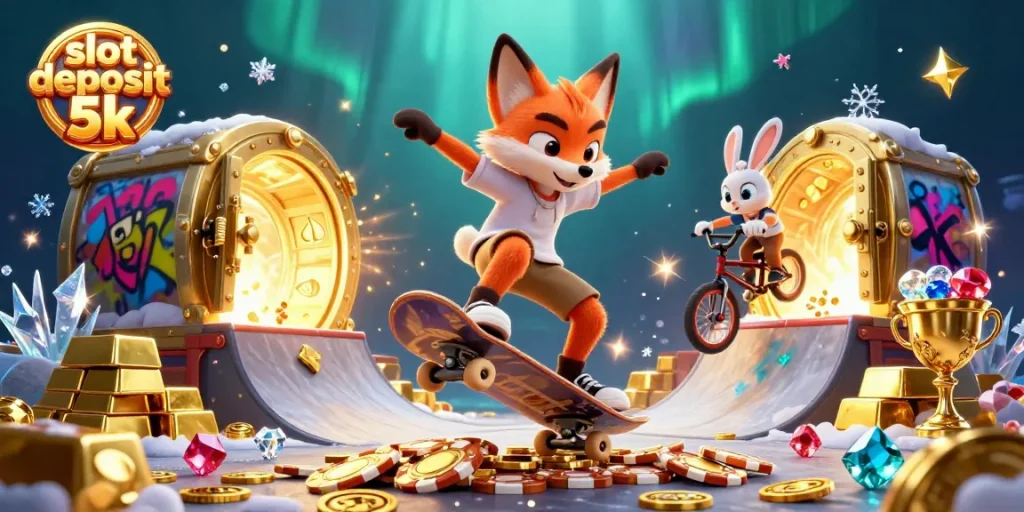 Experience thrilling gameplay with slot deposit 5k featuring vibrant casino visuals and dynamic characters.